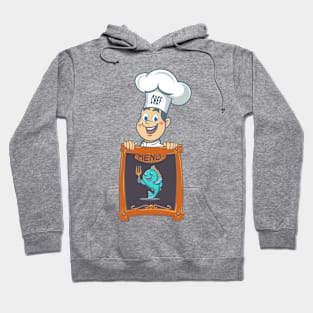 chef holding menu board Hoodie